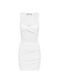 White Mesh Mini Dress Meila