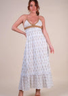 Miss June - Charm Crochet Bust Maxi Dress in White - OutDazl