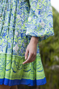 Miss June - Contrast Print Dress Karma - OutDazl