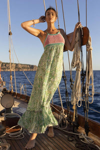 Miss June - Crochet Bust Maxi Dress Sorbet - OutDazl