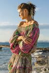 Miss June - Embroidered off the shoulder Dress Harem - OutDazl