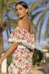 Miss June - Floral Print Hi Low Dress Rayan - OutDazl