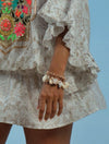Miss June - gold chain bracelet with mixed shells - OutDazl