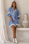 Miss June - Lace insert Mini Dress Skylar - OutDazl