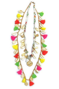 Miss June - Layered Shells Necklace - OutDazl
