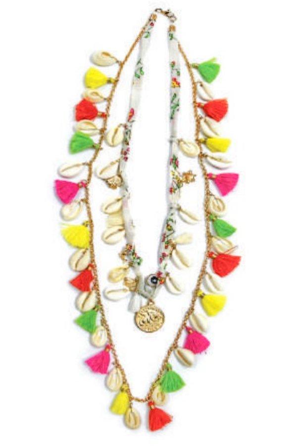 Miss June - Layered Shells Necklace - OutDazl