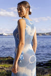 Miss June - Maxi Crochet Dress Goya in Blue Tie Dye - OutDazl