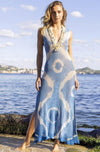 Miss June - Maxi Crochet Dress Tyra Blue Tie Dye - OutDazl