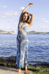 Miss June - Maxi Crochet Dress Tyra Blue Tie Dye - OutDazl