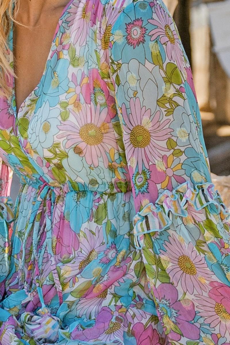 Miss June - Maxi Floral Print Dress Baila - OutDazl