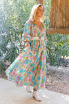 Miss June - Maxi Floral Print Dress Floralies in Pastel - OutDazl