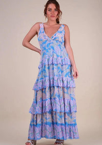 Miss June - Maxi Layered Dress Yolanda - OutDazl