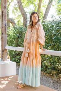Miss June - Maxi Ombre print Dress Chelly - OutDazl