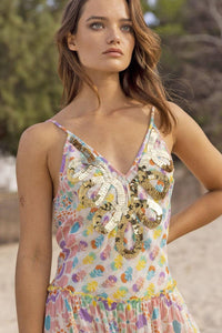 Miss June - Maxi Pastel Print Dress Innika - OutDazl