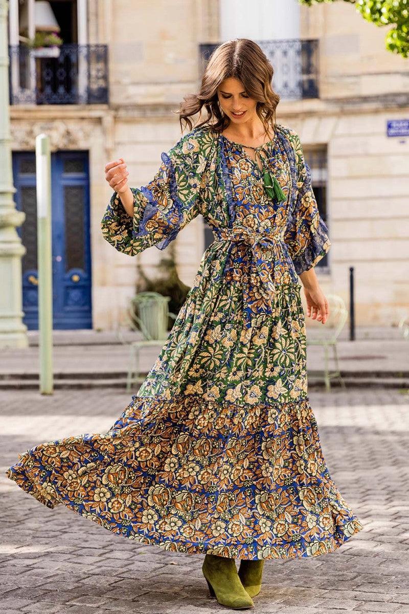 Miss June - Maxi Print Dress Misha - OutDazl