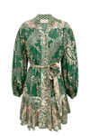 Miss June - Miss June Dress Livia in Green Print - OutDazl