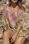 Miss June - Miss June Kaftan Dress Fresh in Khaki - OutDazl
