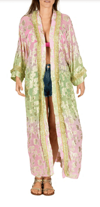 Miss June - Miss June Kimono Shabby in Ombre Pink & Green - OutDazl