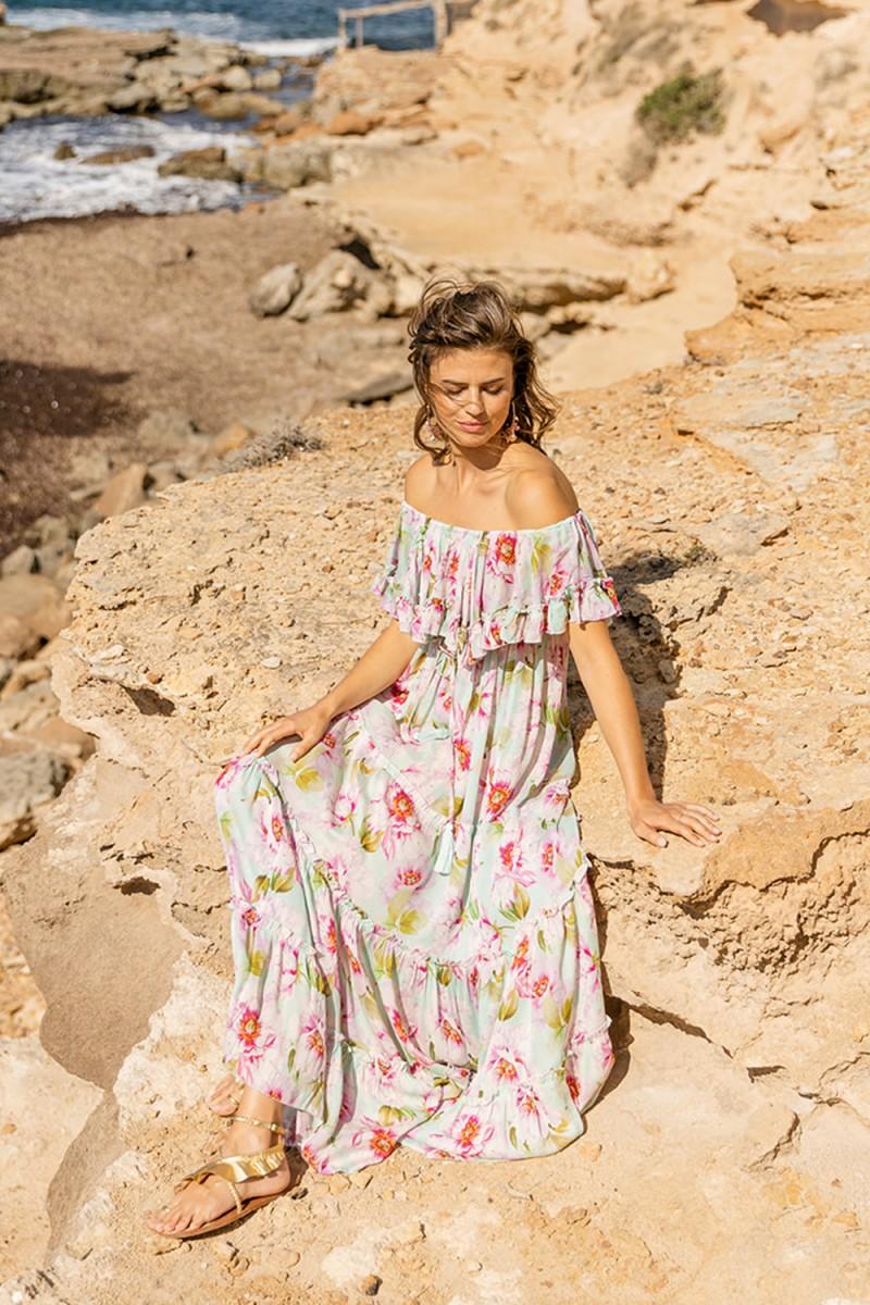 Maxi dress 2025 with roses