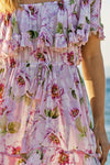 Miss June - Miss June Maxi Dress Roses in Pink - OutDazl
