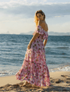 Miss June - Miss June Maxi Dress Roses in Pink - OutDazl