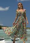 Miss June - Miss June Maxi Print Dress Absinthe - OutDazl
