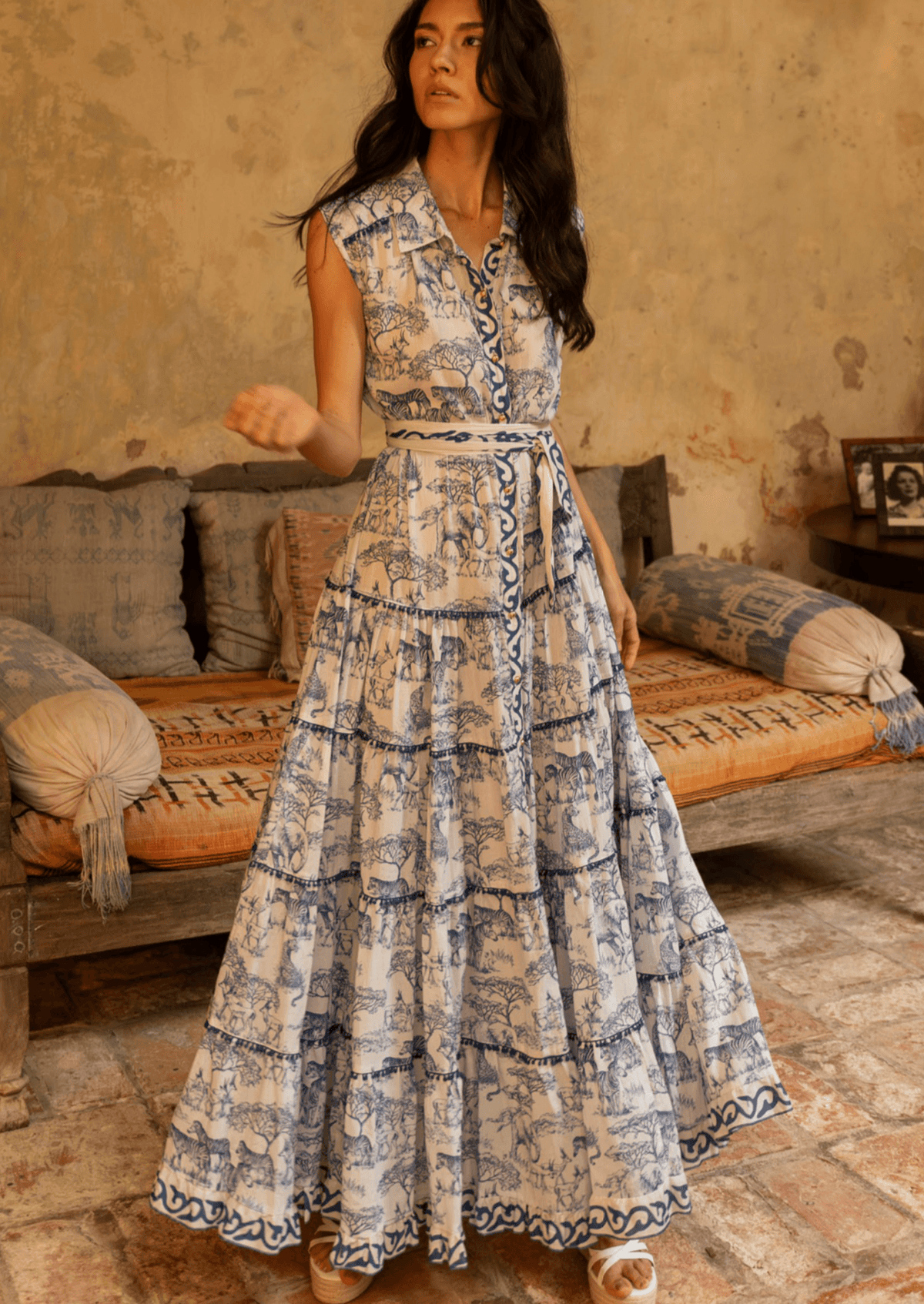 Miss June - Miss June Maxi Print Dress Georgina - OutDazl