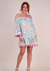 Miss June - Miss June Off Shoulder Print Dress Gina - OutDazl