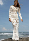 Miss June - Miss June White Max Crochet Dress Birkin - OutDazl