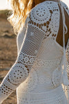 Miss June - Miss June White Max Crochet Dress Yam - OutDazl