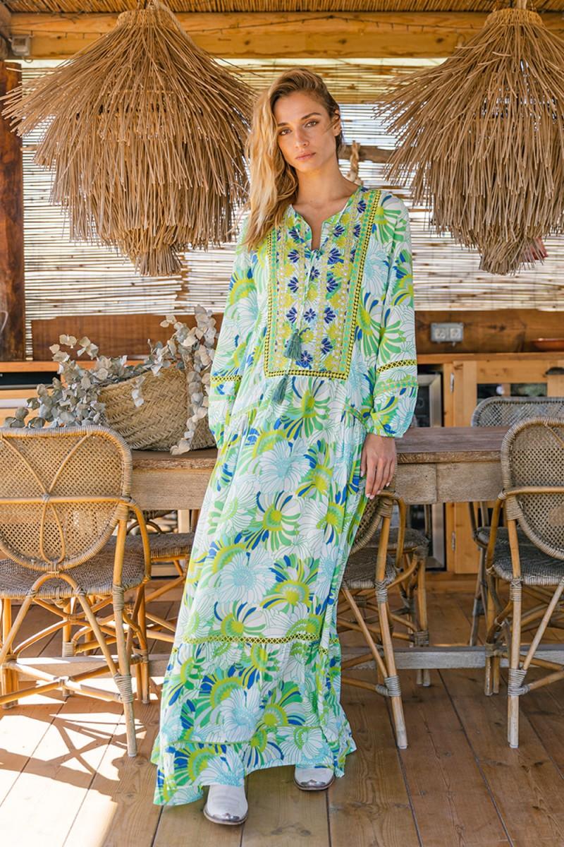 Miss June - Tropical Print Maxi Dress Lola - OutDazl