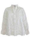 Miss June - White Broderie Anglaise Top Finlay - OutDazl