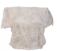 Miss June - White Embroidery Off The Shoulder Top Alegria - OutDazl