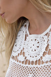 Miss June - White Max Crochet Dress Eros - OutDazl