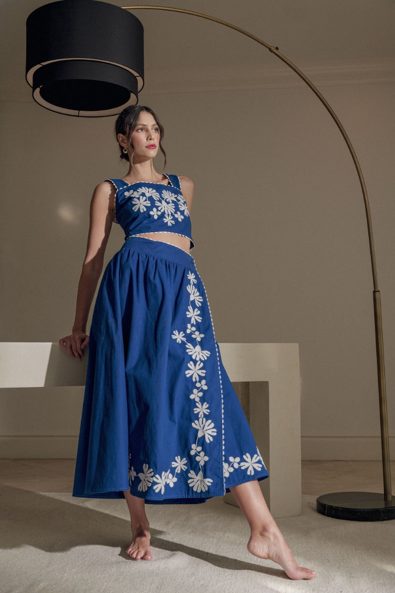 embroidered skirts and dresses Helena Long Embroidered Skirt Last Call