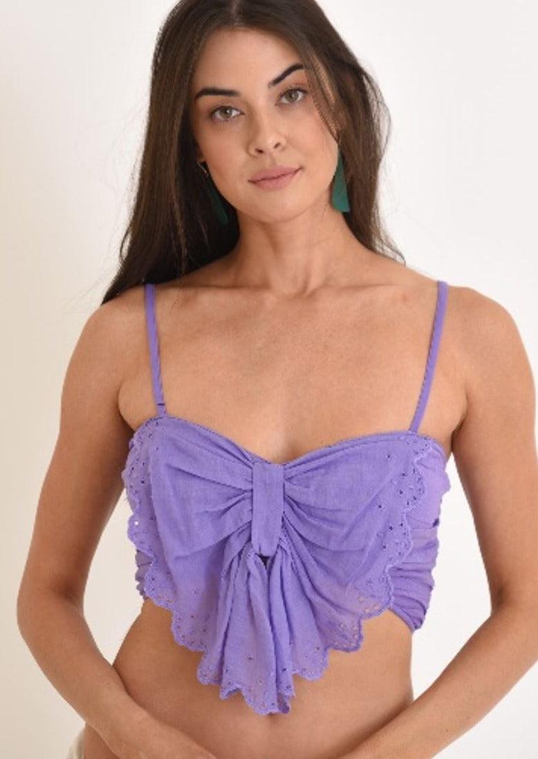 Muche & Muchette - Butterfly Eyelet Top in Lavender - OutDazl