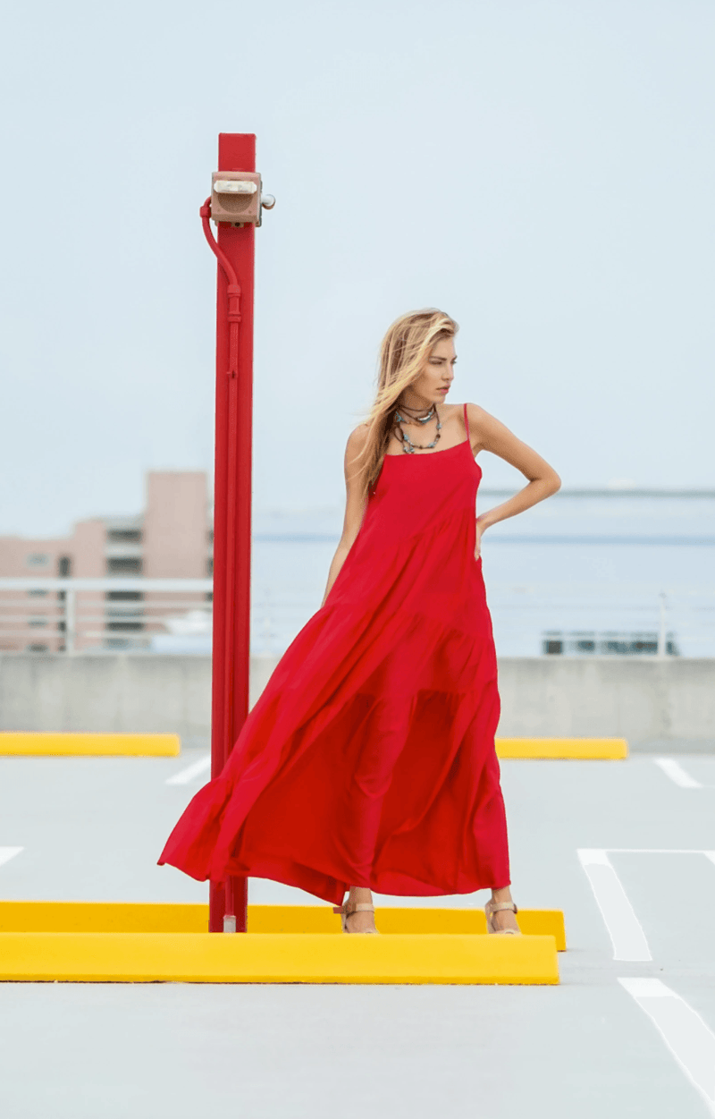 Muche & Muchette - Jenna Maxi Backless Dress in Red - OutDazl