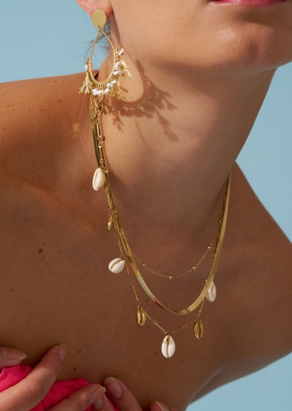 3 Tier Shell Necklace – OutDazl