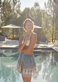 Myla Print Mini Skirt-Mabe-OutDazl