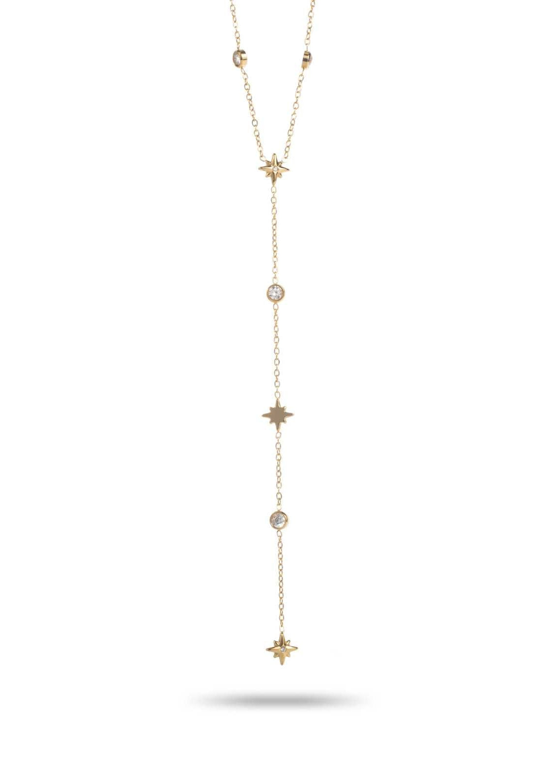 Y Shaped Mini Star Necklace-OutDazl-OutDazl
