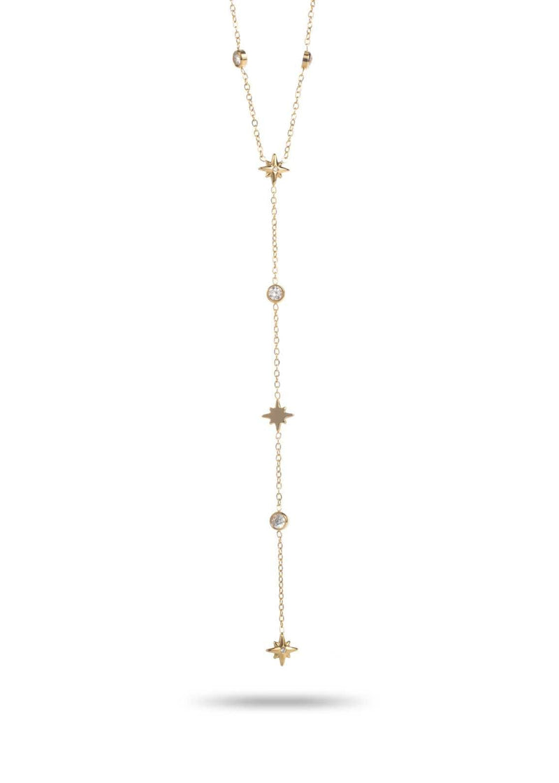 Y Shaped Mini Star Necklace-OutDazl-OutDazl