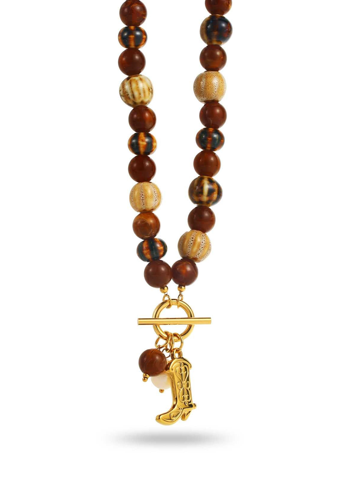 Beaded Necklace with Charms