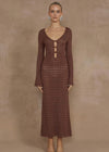 Nya Knit Midi Dress in Espresso