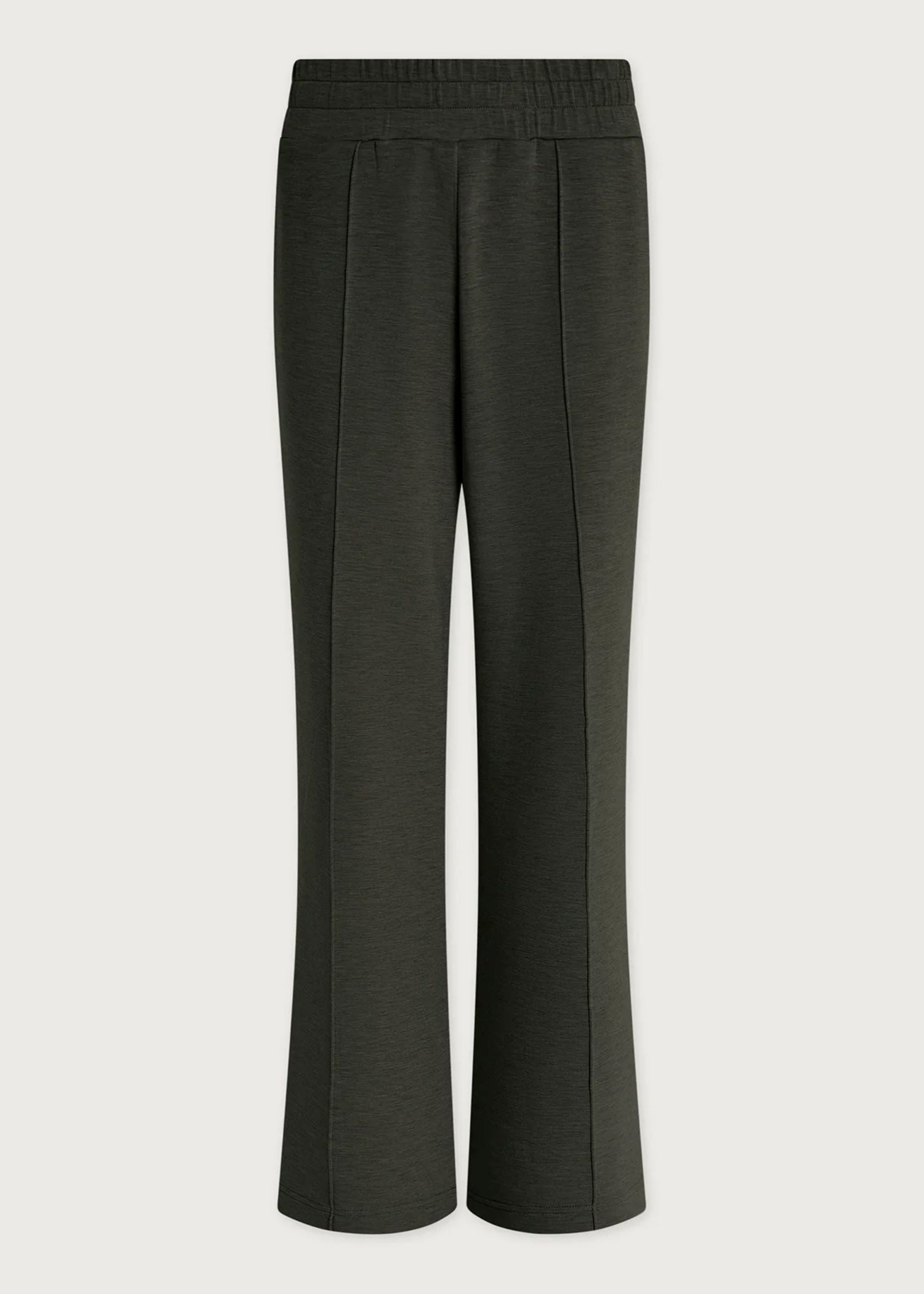 The Wide Leg Pant in Olive Marl