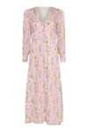Olivia Rubin - Dahlia Pink Garden Floral Midi Dress - OutDazl