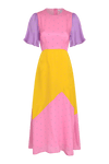 Olivia Rubin - Fleur Polka Dot Mix Midi Dress - OutDazl
