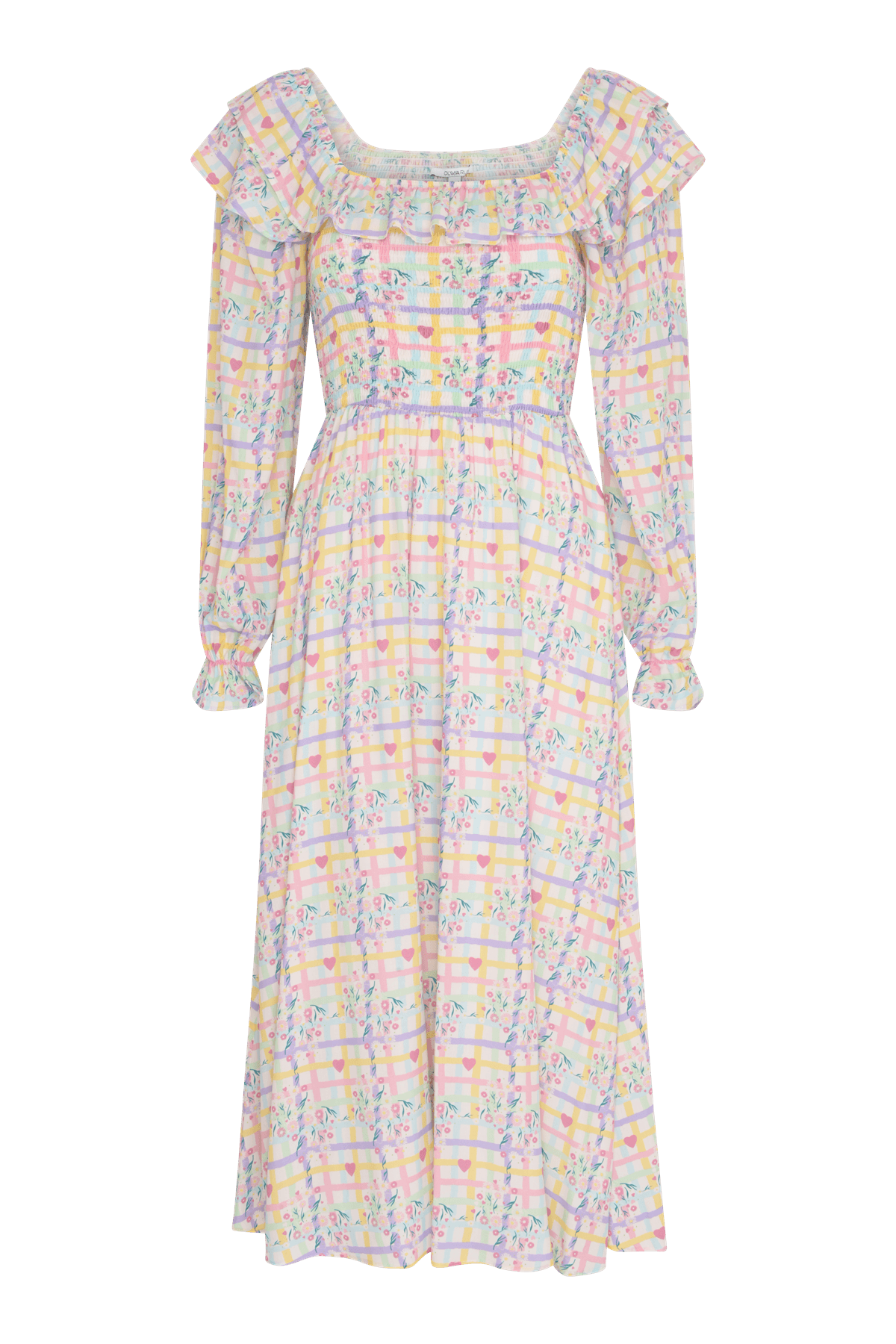 Olivia Rubin - Ianthe Trellis Floral Midi Dress - OutDazl