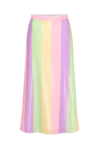 Olivia Rubin - Penelope Sequin Sorbet Stripe Skirt - OutDazl