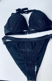 OutDazl - Black Pleated Bikini - OutDazl