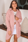 OutDazl - Cable Knit Cardigan Miracle in Blush - OutDazl